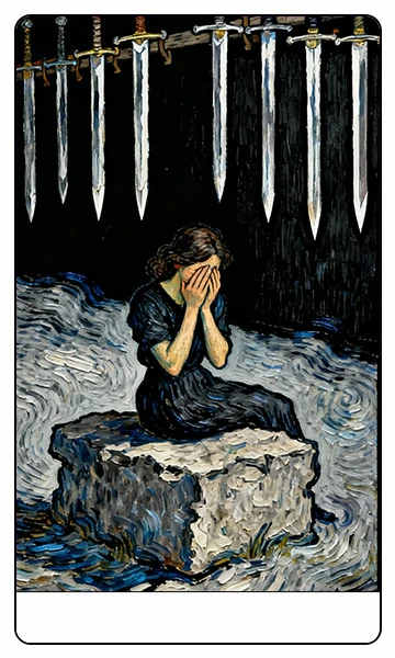 Nine of Swords tarot card
