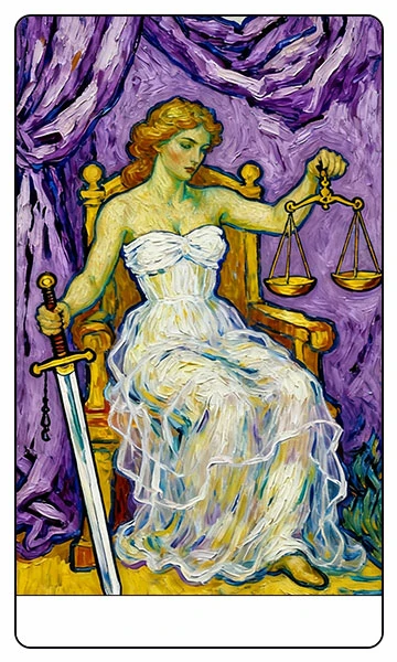 Justice tarot card